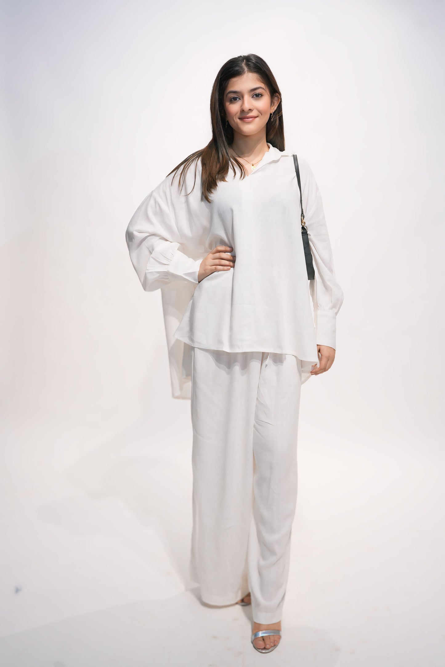 White Cotton Linen Co-Ord Set