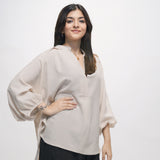 Beige Cotton Top