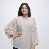 Beige Cotton Top