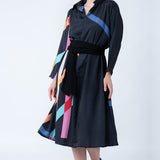 Black Fusion Kaftan Dress