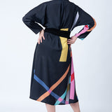 Black Fusion Kaftan Dress