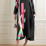 Black Fusion Kaftan Dress