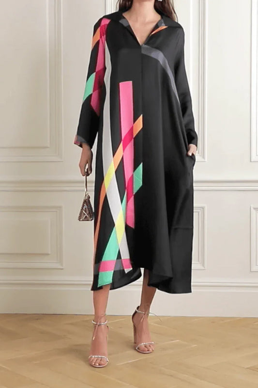 Black Fusion Kaftan Dress