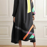 Black Fusion Kaftan Dress