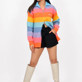 Candy Stripe Woollen Jacket