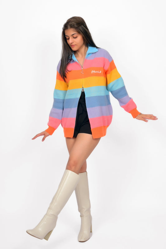 Candy Stripe Woollen Jacket