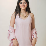 Rose Blush Dress with Shirt