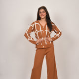 Bronze Maze Woollen Co-Ord Set