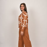 Bronze Maze Woollen Co-Ord Set