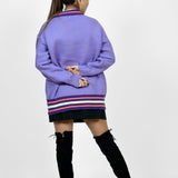 Lilac Charm Knit Oversized Sweater