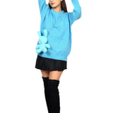 Blue Bunny Hug Knit Sweater with Sling