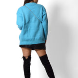 Blue Bunny Hug Knit Sweater with Sling