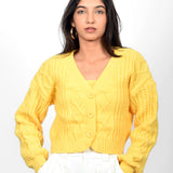 Sunny Chic Cardigan With Crop Top set