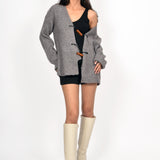 Grey Toggle Knit Jacket