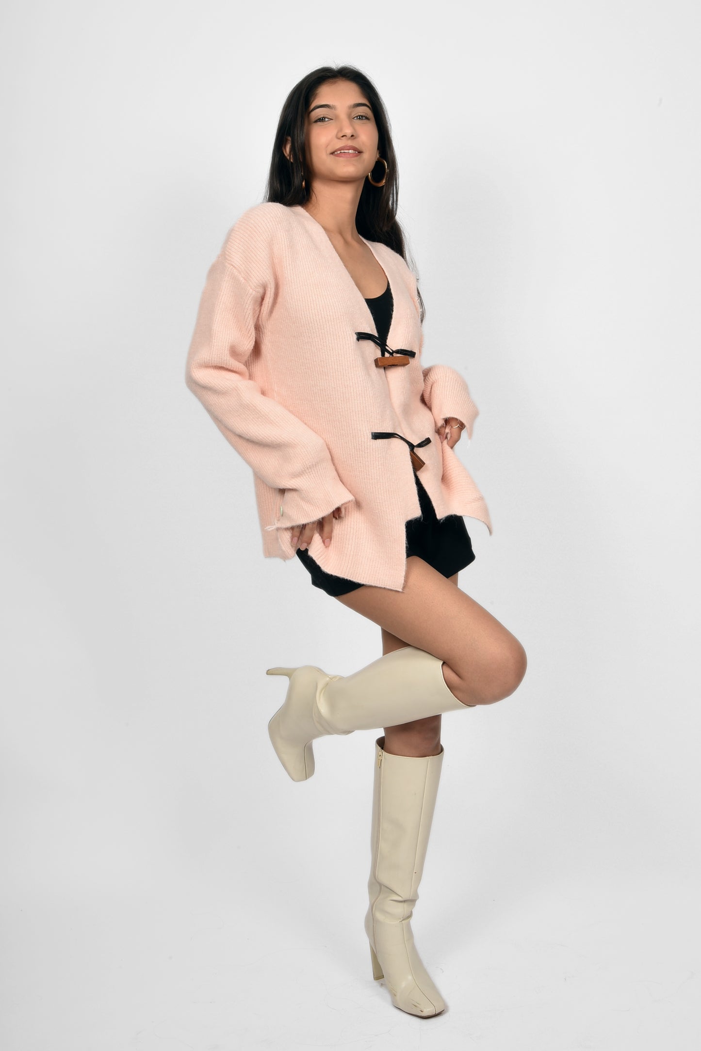 Blush Toggle Knit Jacket