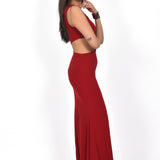 Crimson Desire Cutout Dress