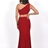 Crimson Desire Cutout Dress