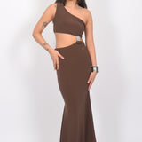 Mocha Temptation Cutout Dress