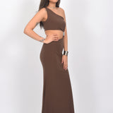 Mocha Temptation Cutout Dress